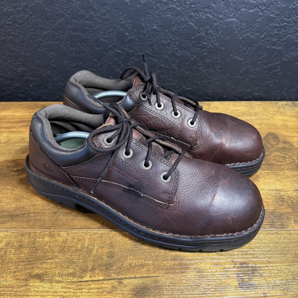 Wolverine DuraShocks W04373 Brown Leather Steel Toe Work Shoes Mens 11.5 M